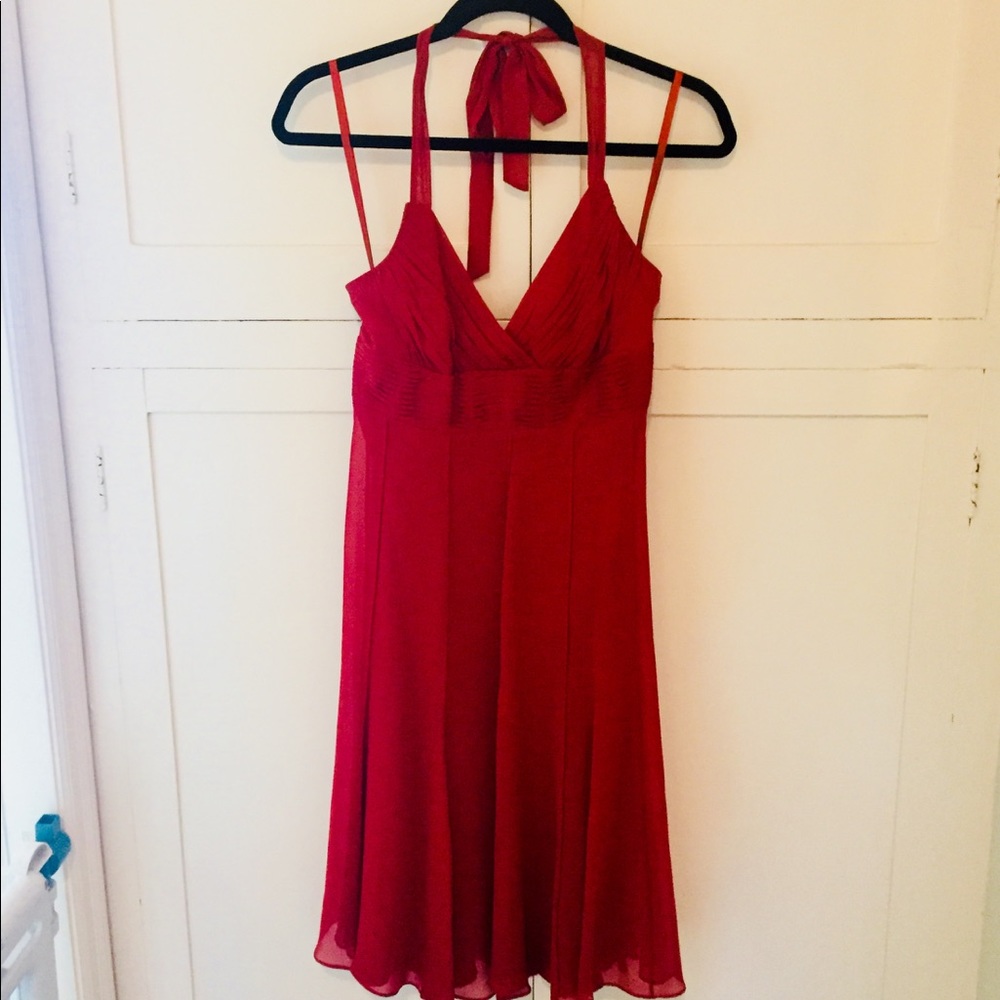 Silk BCBGMAXAZRIA Burnt Orange Dress (barely worn)